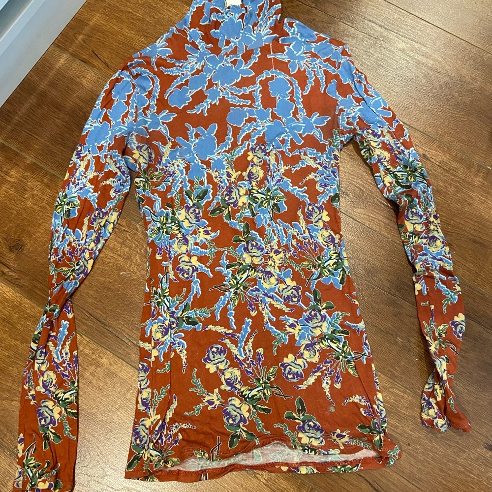 Floral Long Sleeve Top - Multicolor